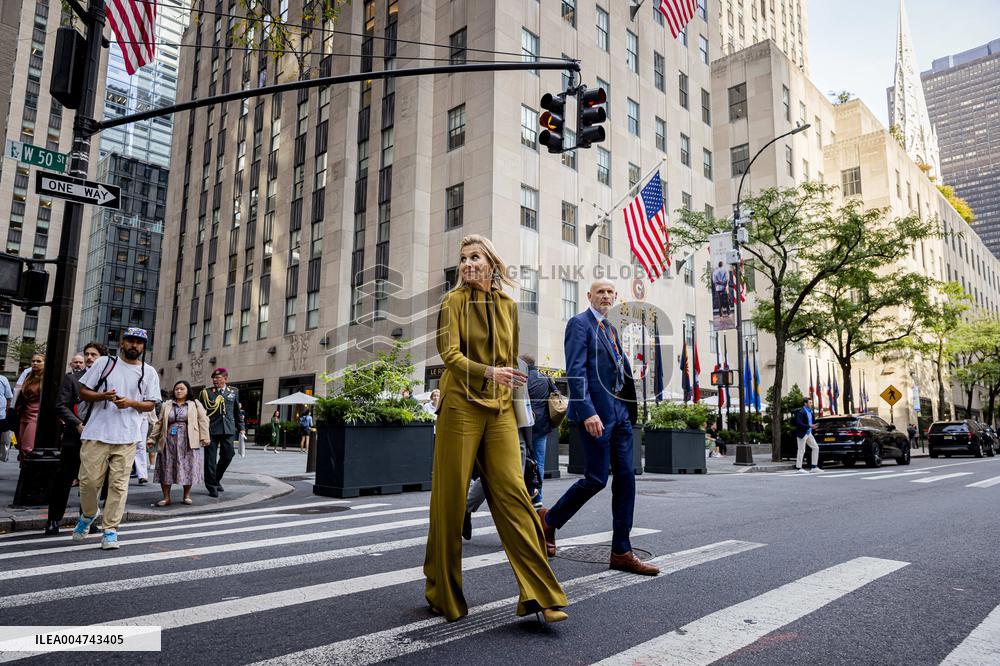 Queen Maxima And Princess Amalia Visit NYC