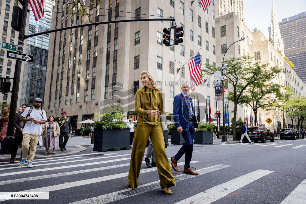 Queen Maxima And Princess Amalia Visit NYC