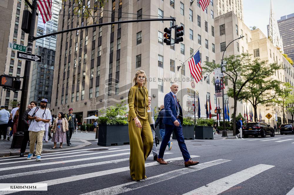 Queen Maxima And Princess Amalia Visit NYC