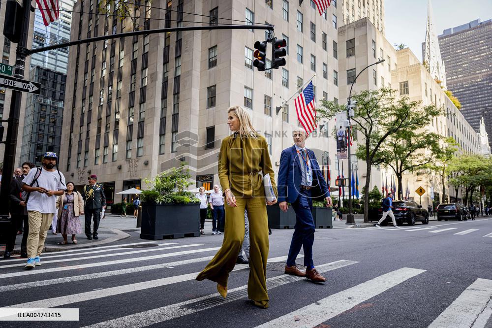 Queen Maxima And Princess Amalia Visit NYC