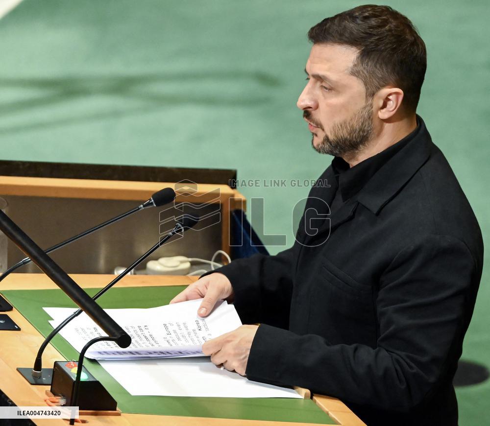 Zelenskyy Addresses the United Nations General Assembly