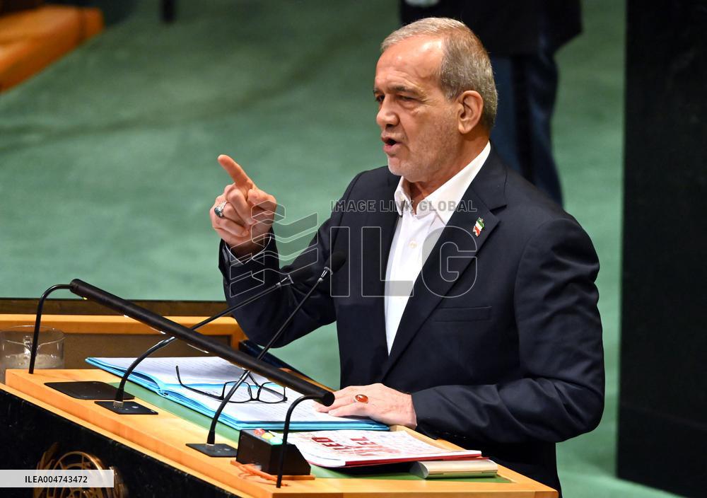Pezeshkian Addresses the United Nations General Assembly