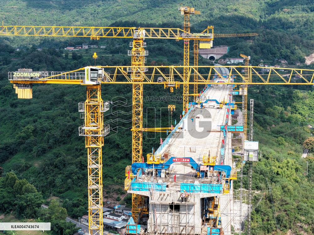 Construction Site of A Double-Track Grand Bridge - China