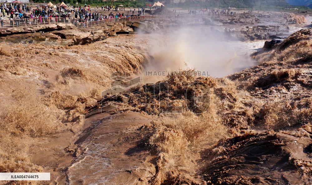 Hukou Waterfalls of Yellow River in Ji County