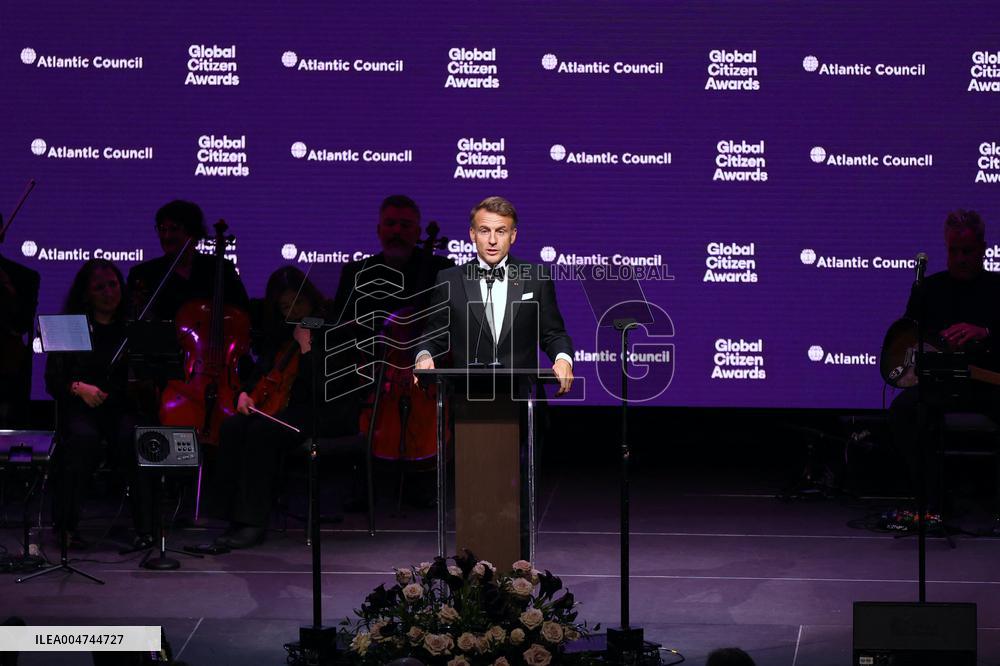 President Macron at The Global Citizen Awards - NYC