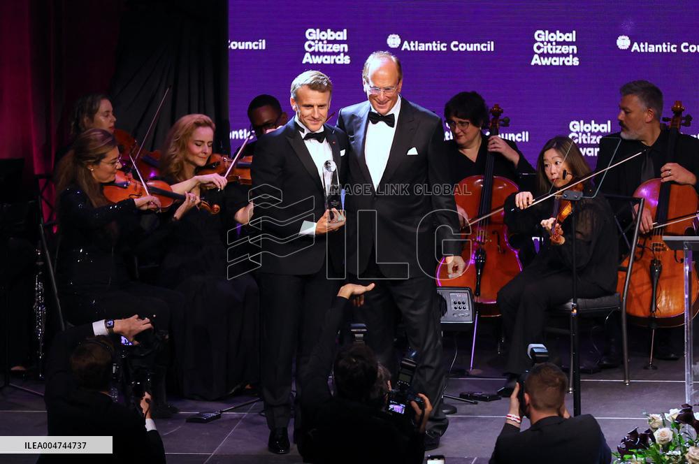 President Macron at The Global Citizen Awards - NYC