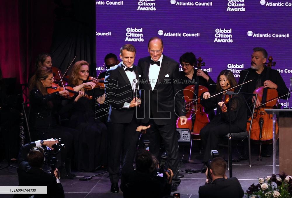 President Macron at The Global Citizen Awards - NYC