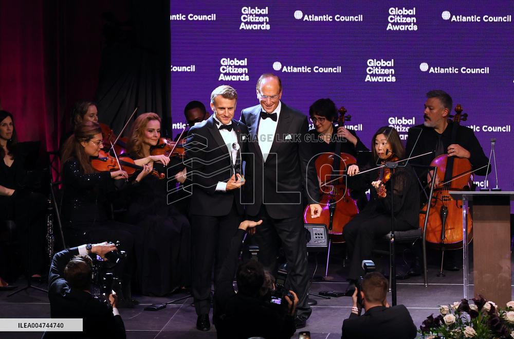 President Macron at The Global Citizen Awards - NYC
