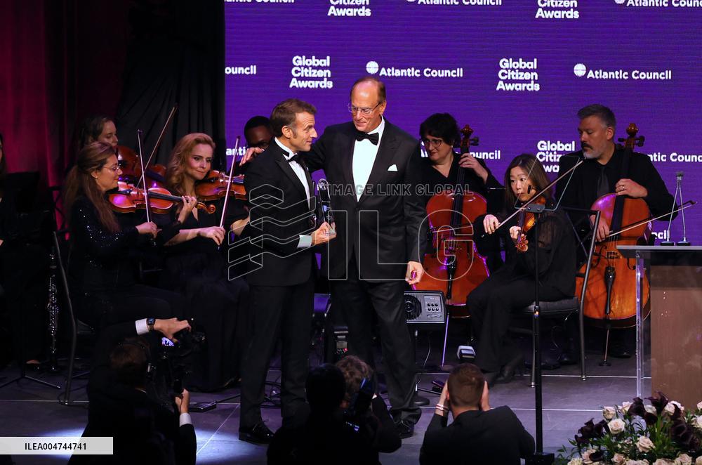 President Macron at The Global Citizen Awards - NYC