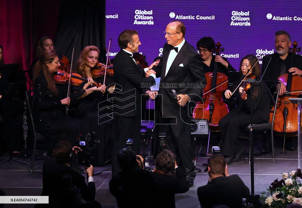 President Macron at The Global Citizen Awards - NYC