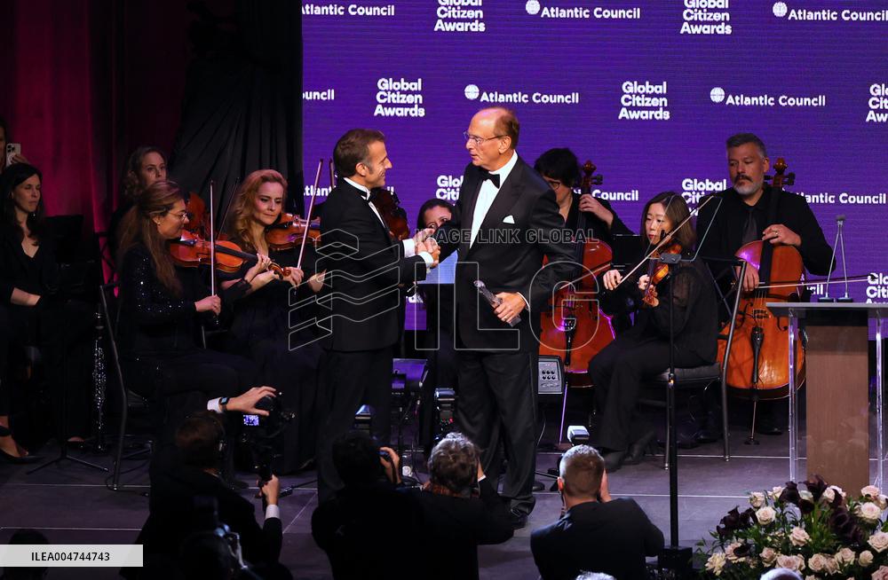 President Macron at The Global Citizen Awards - NYC