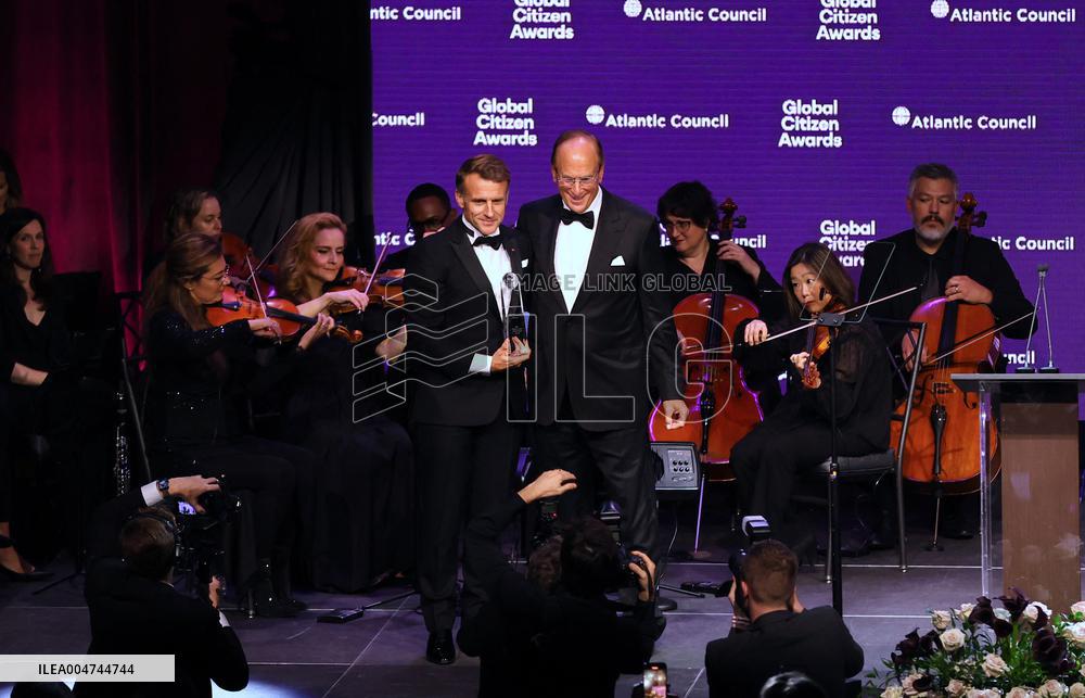 President Macron at The Global Citizen Awards - NYC