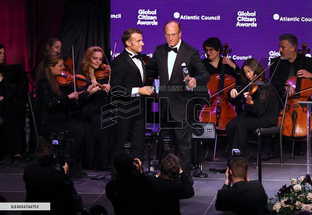 President Macron at The Global Citizen Awards - NYC