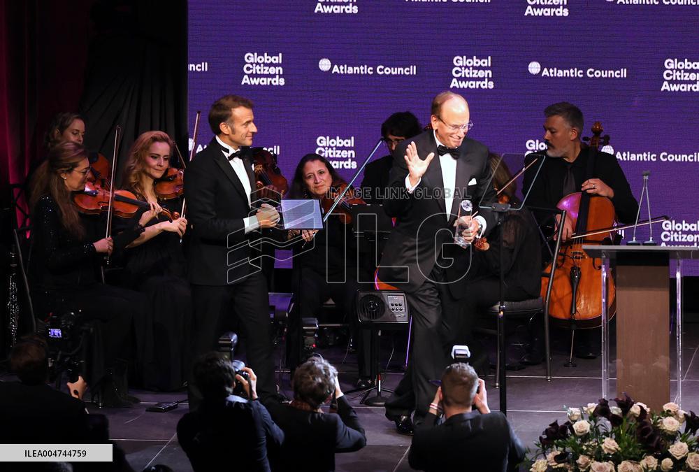 President Macron at The Global Citizen Awards - NYC