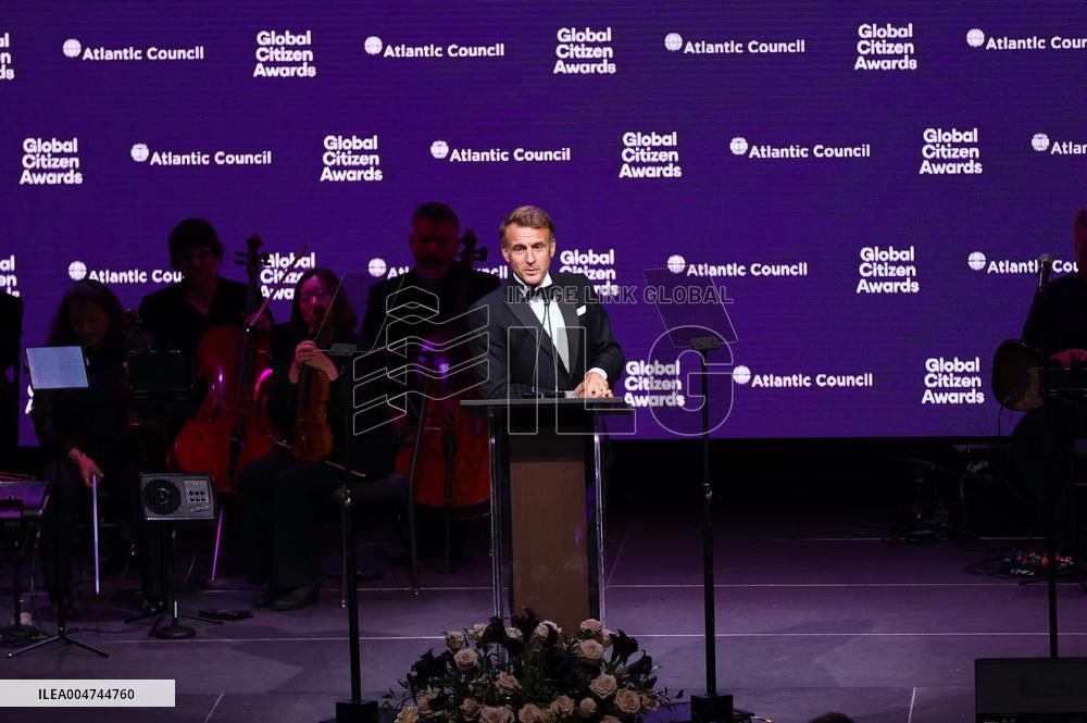 President Macron at The Global Citizen Awards - NYC