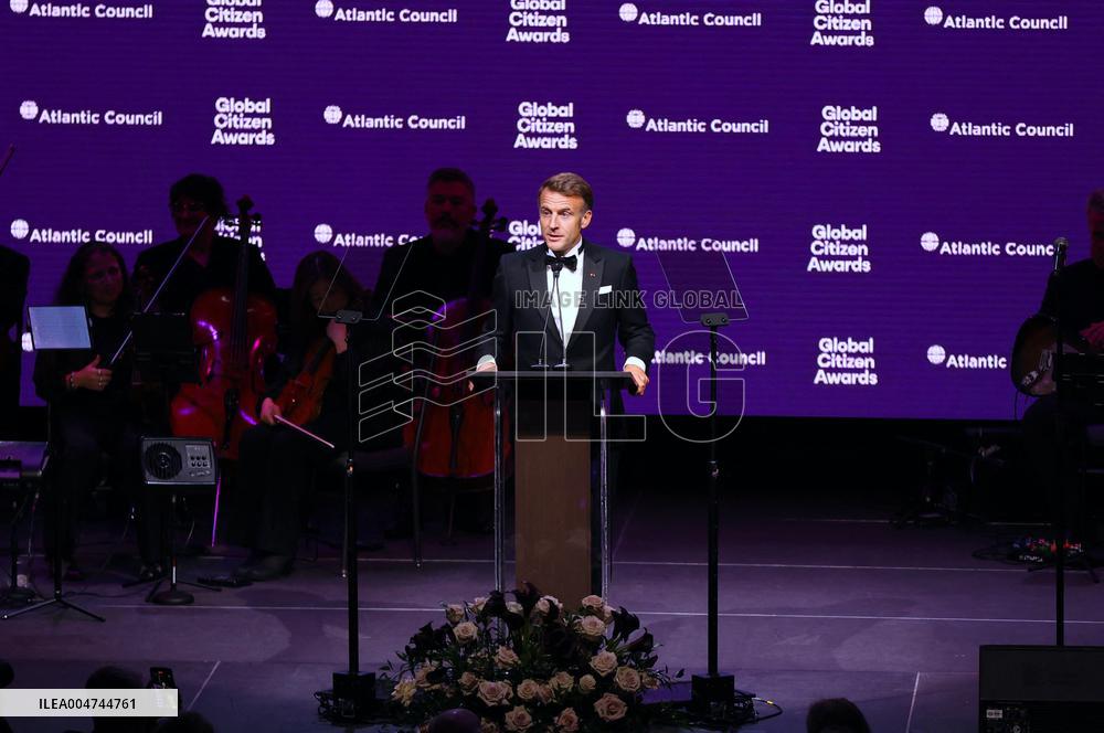 President Macron at The Global Citizen Awards - NYC