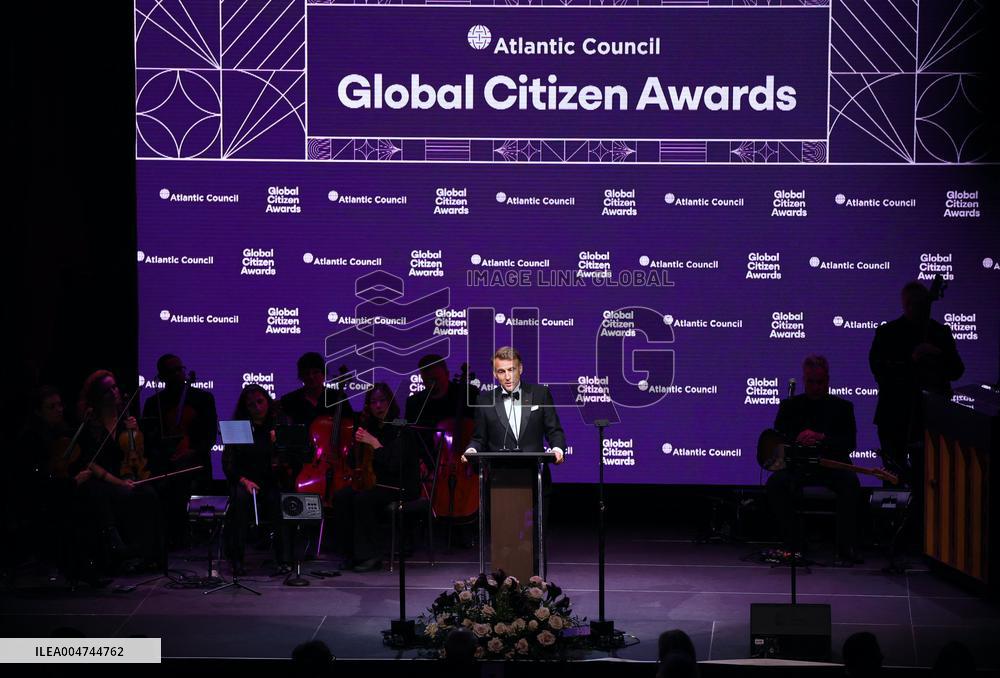 President Macron at The Global Citizen Awards - NYC