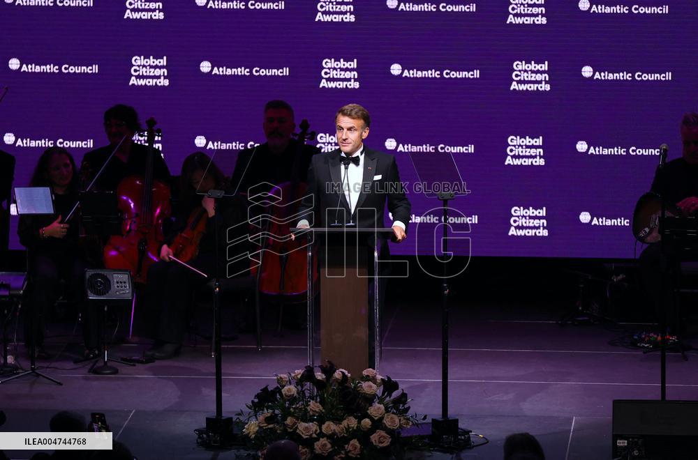 President Macron at The Global Citizen Awards - NYC