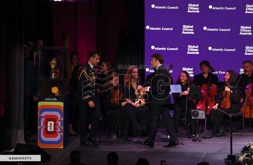 President Macron at The Global Citizen Awards - NYC