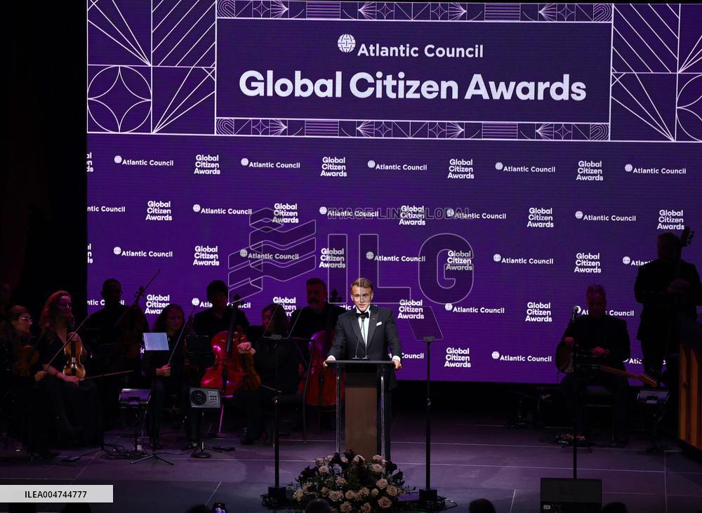President Macron at The Global Citizen Awards - NYC