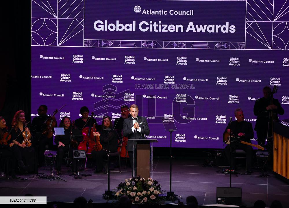 President Macron at The Global Citizen Awards - NYC
