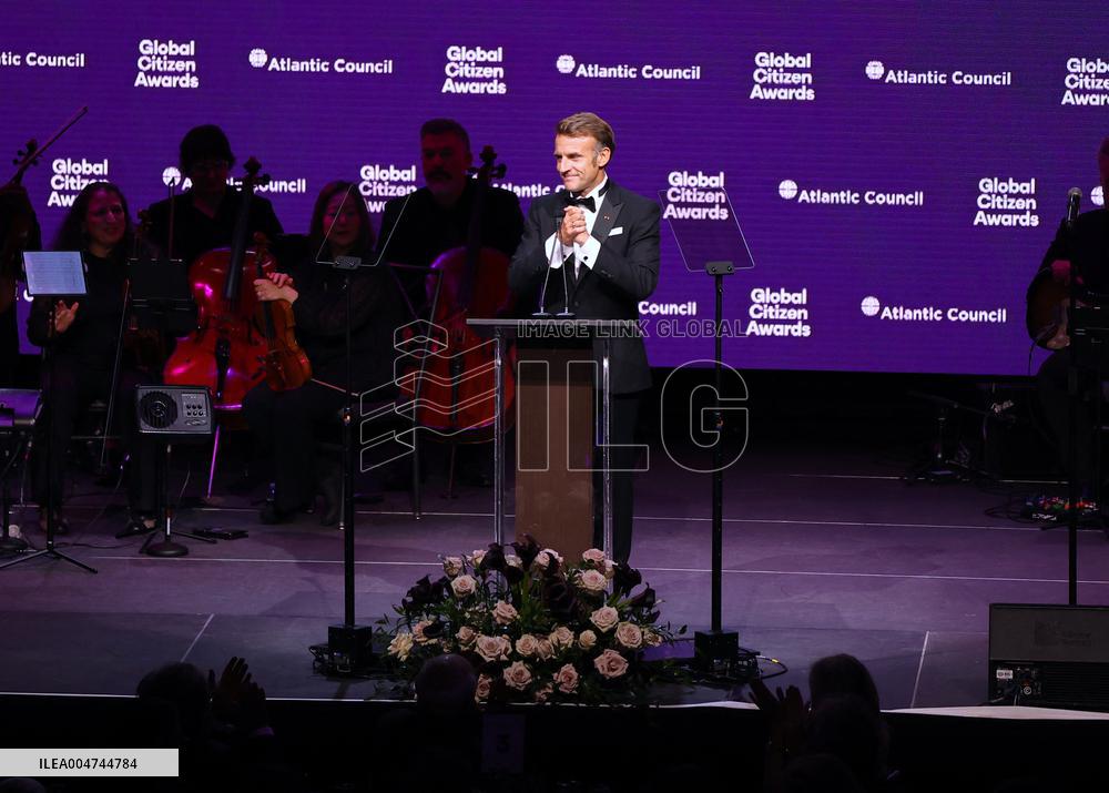 President Macron at The Global Citizen Awards - NYC