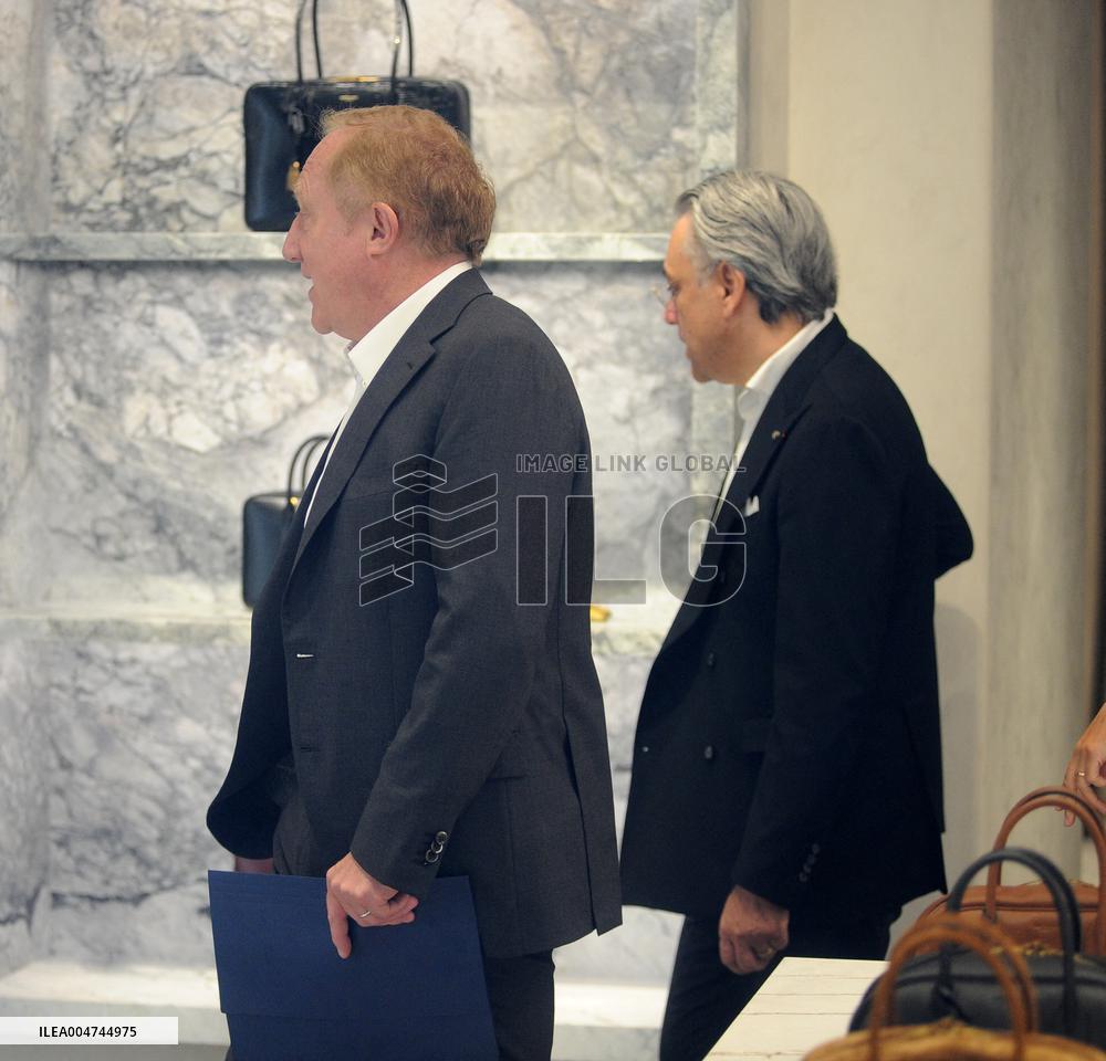 François Henri Pinault Visits Renovated Boutique - Milan