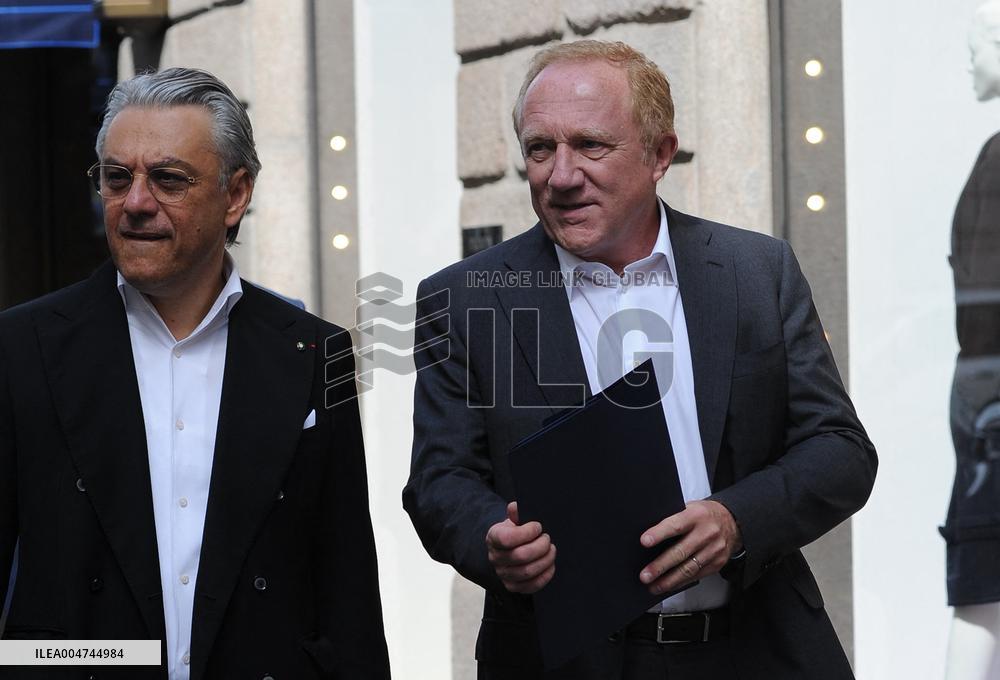 François Henri Pinault Visits Renovated Boutique - Milan