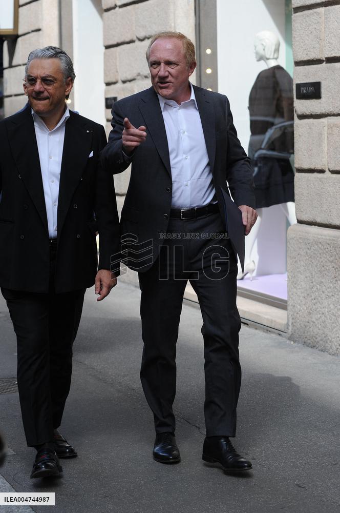 François Henri Pinault Visits Renovated Boutique - Milan