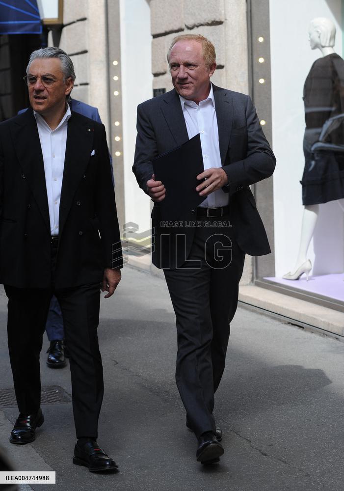 François Henri Pinault Visits Renovated Boutique - Milan