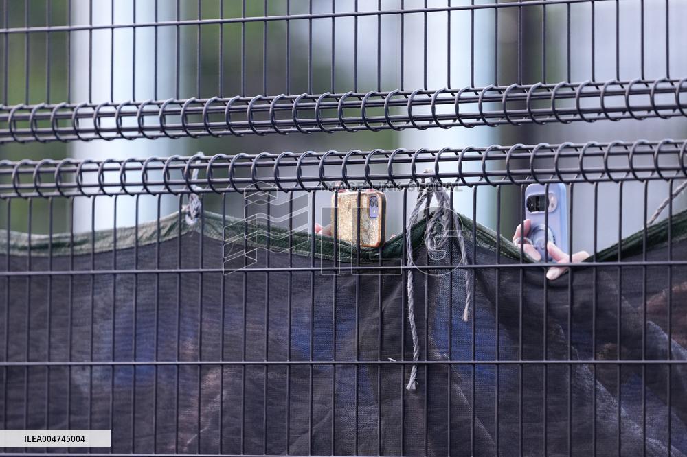 Carlos Alcaraz And Taylor Fritz Engage In Intense Training Session - Tokyo