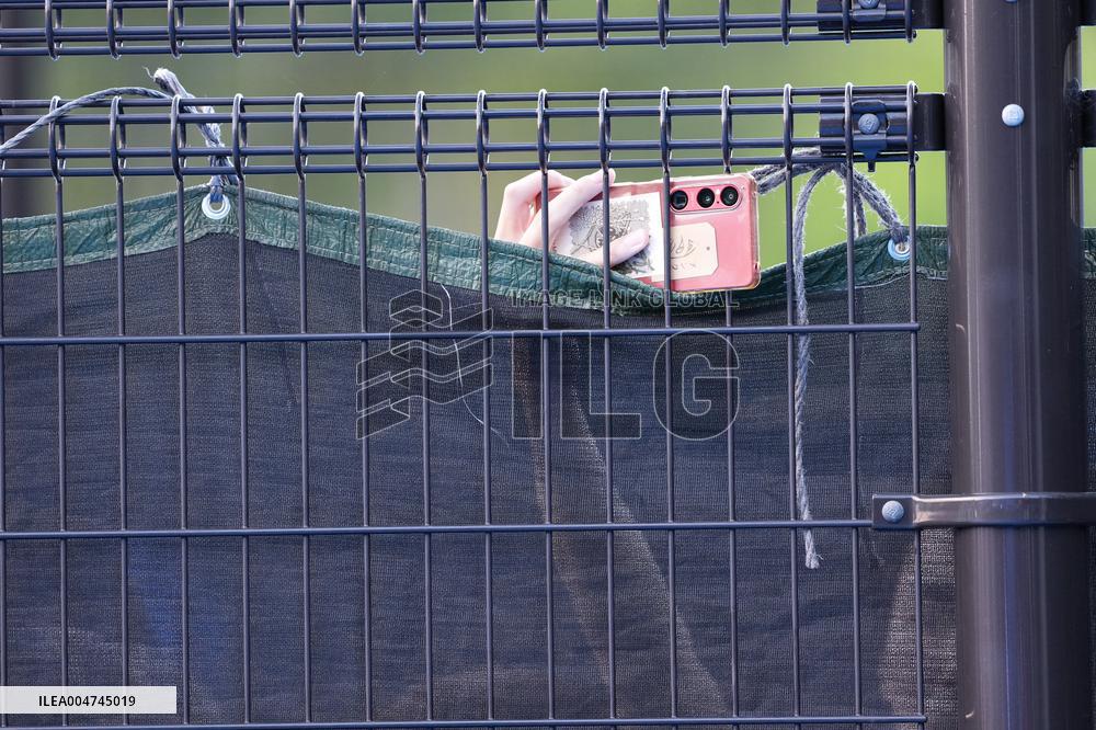 Carlos Alcaraz And Taylor Fritz Engage In Intense Training Session - Tokyo