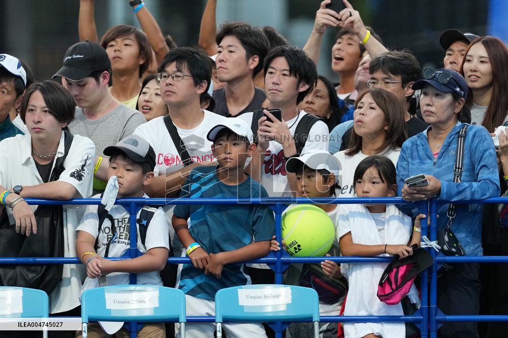 Carlos Alcaraz And Taylor Fritz Engage In Intense Training Session - Tokyo