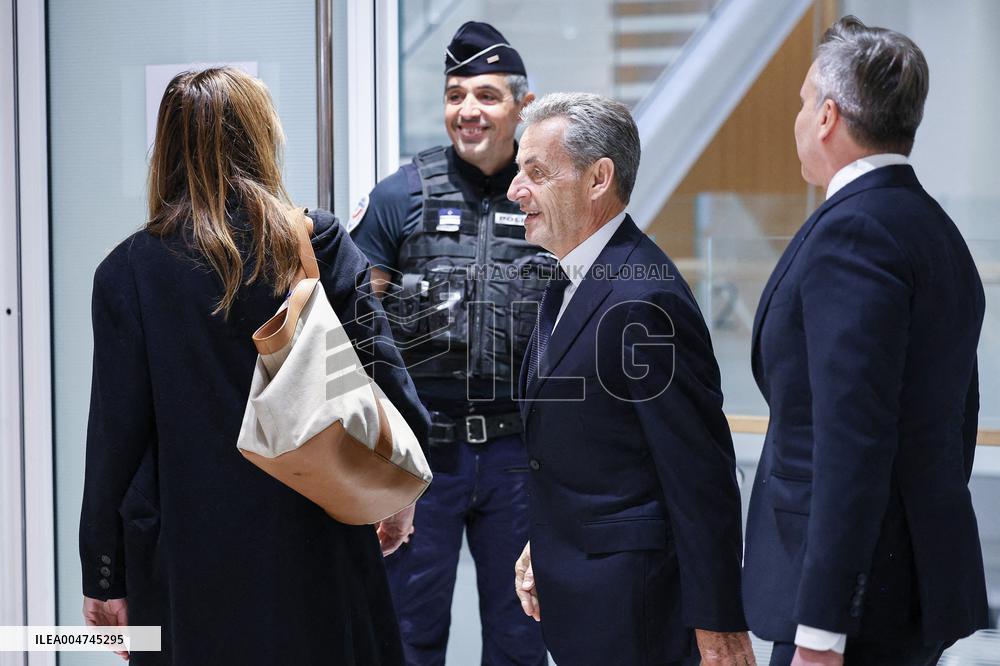 Nicolas Sarkozy Arrives At His Verdict Trial for illegal campaign financing from Lybia - Paris