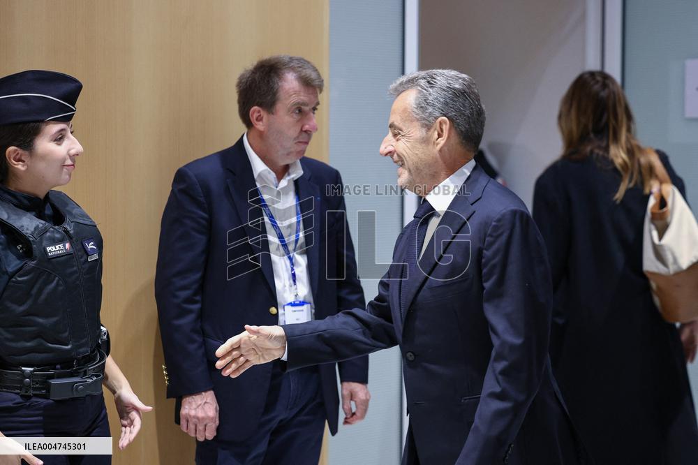 Nicolas Sarkozy Arrives At His Verdict Trial for illegal campaign financing from Lybia - Paris