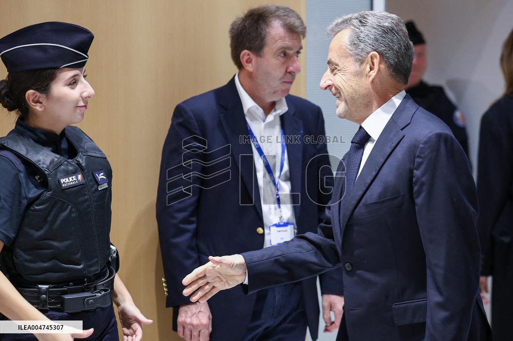 Nicolas Sarkozy Arrives At His Verdict Trial for illegal campaign financing from Lybia - Paris