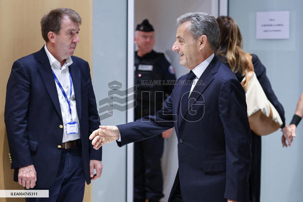 Nicolas Sarkozy Arrives At His Verdict Trial for illegal campaign financing from Lybia - Paris