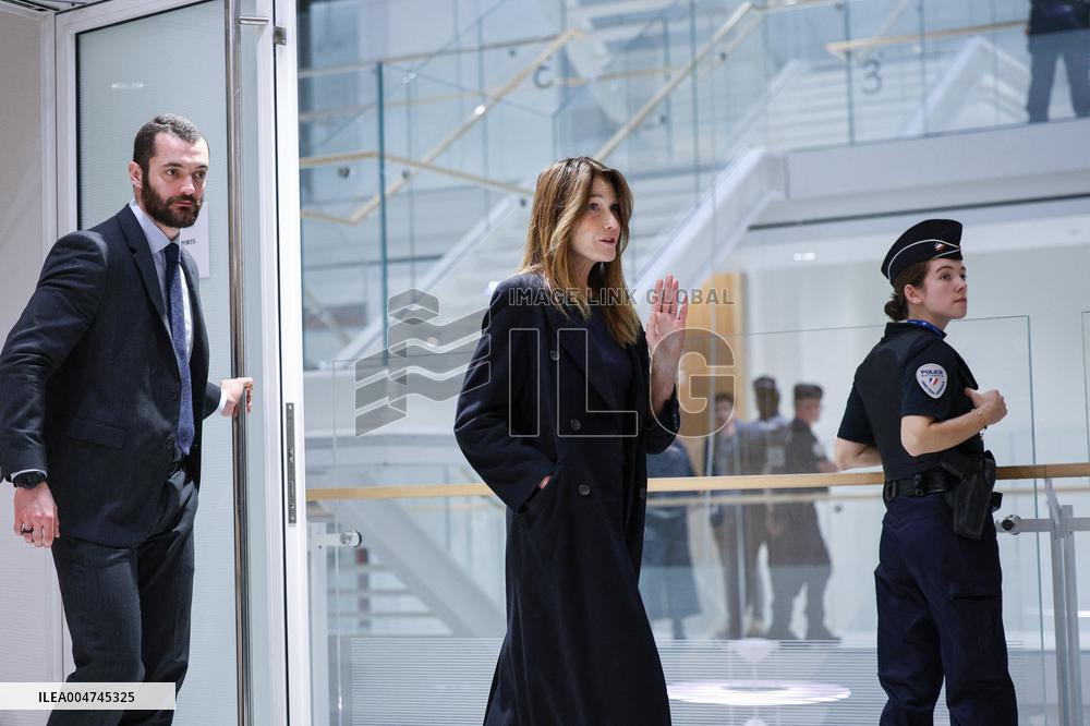 Carla Bruni And Louis Sarkozy At Verdict Trial For Illegal Campaign Financing From Lybia - Paris