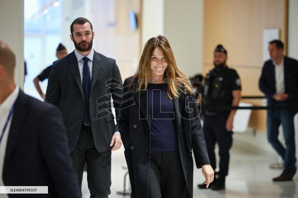 Carla Bruni And Louis Sarkozy At Verdict Trial For Illegal Campaign Financing From Lybia - Paris
