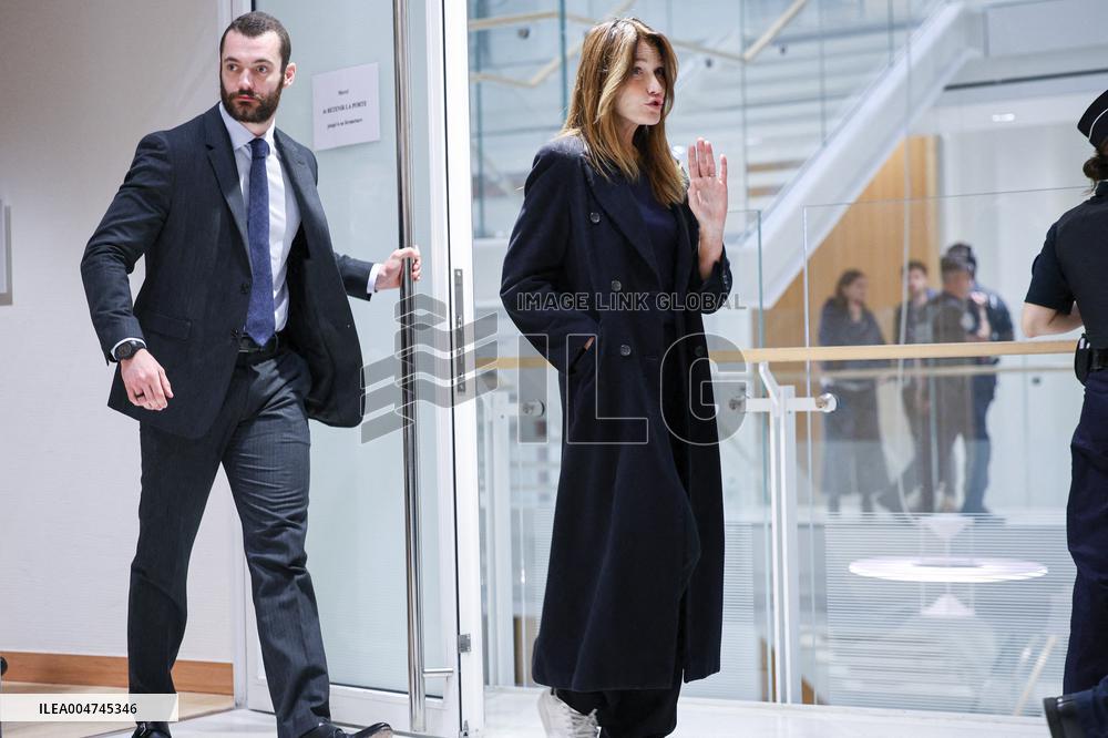 Carla Bruni And Louis Sarkozy At Verdict Trial For Illegal Campaign Financing From Lybia - Paris