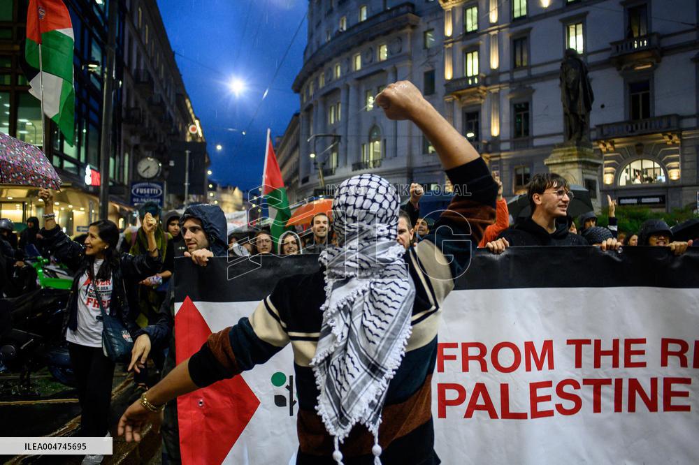 Protest in Support of Global Flotilla and Palestinian Cause - Milan