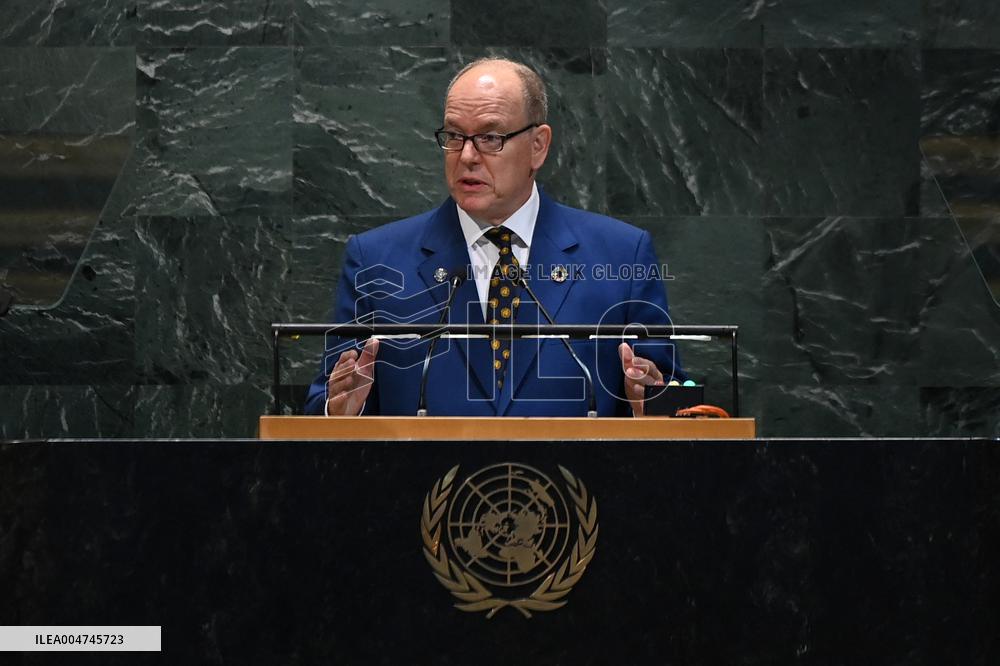 Prince Albert II At 80th session of General Assembly - NYC