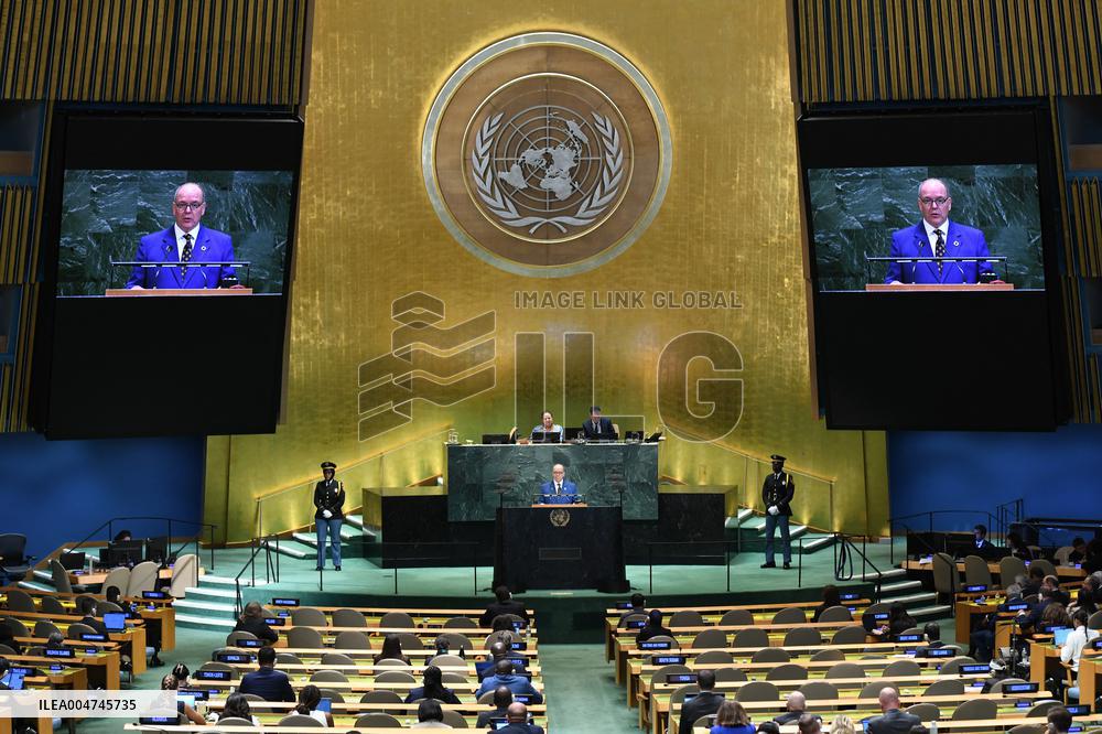 Prince Albert II At 80th session of General Assembly - NYC