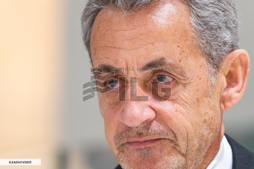 Nicolas Sarkozy trial during a break for illegal campaign financing from Lybia - Paris AJ