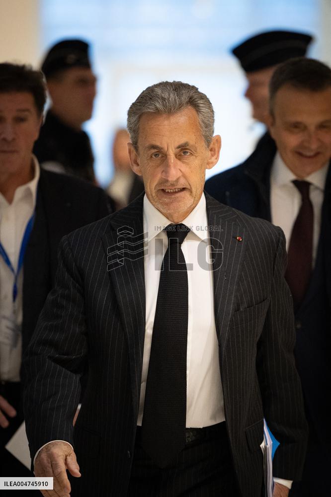 Nicolas Sarkozy’s trial for illegal campaign financing from Lybia - Paris
