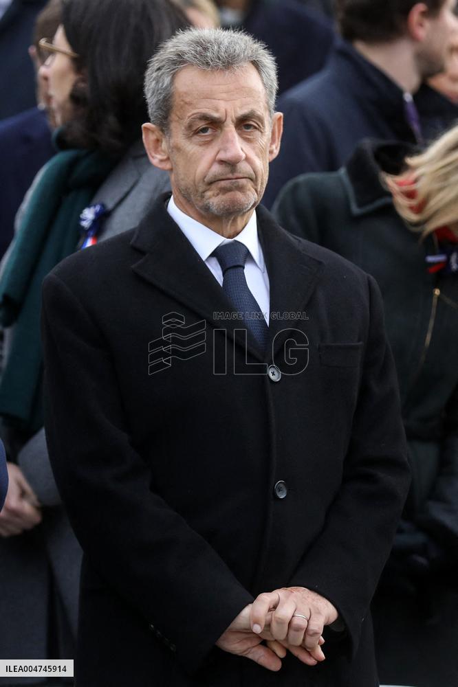 President Macron attends a ceremony at the Arc de Triomphe - Paris