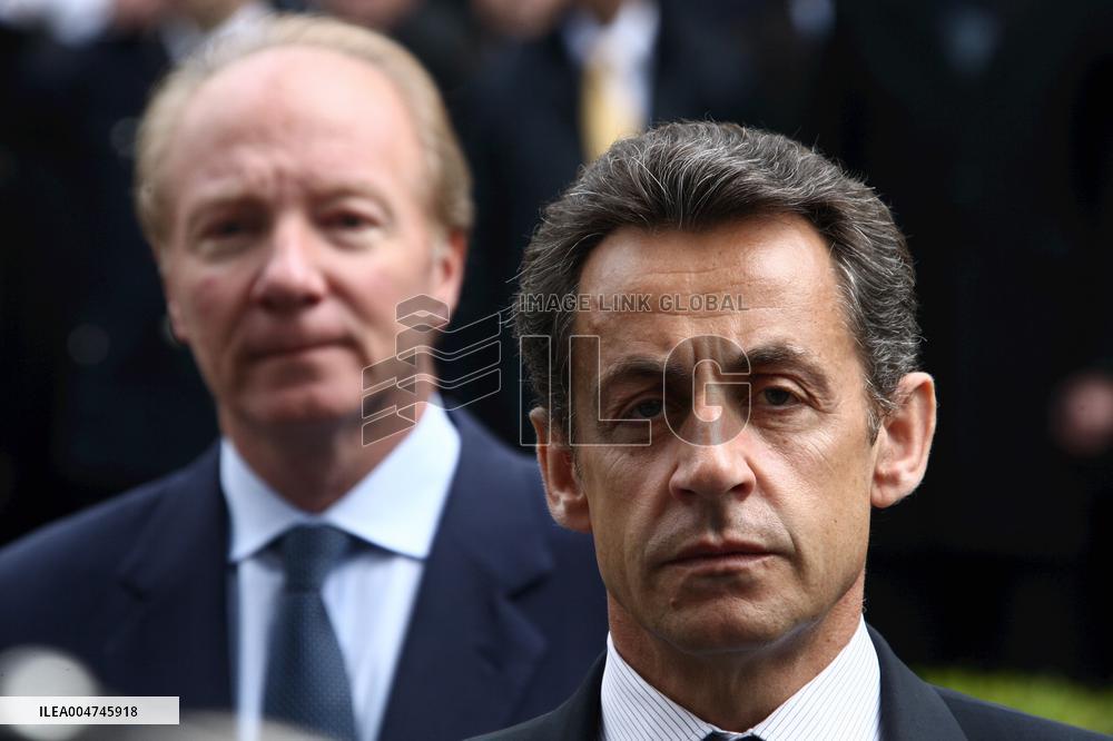 President Sarkozy Honors Dead French Police Officers - Neuilly-sur-Seine