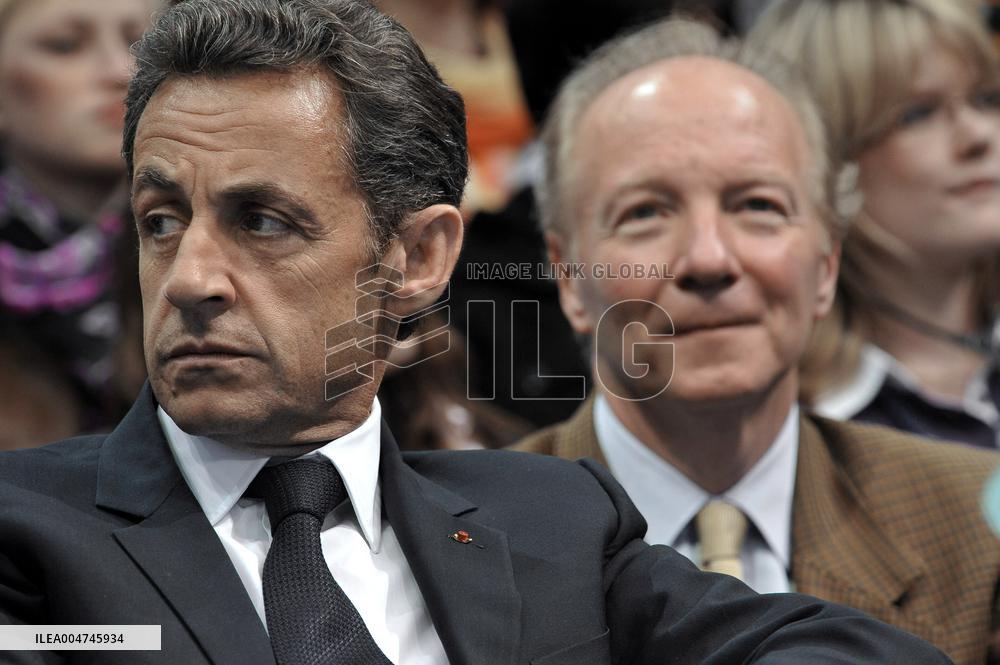 Exclusive. Nicolas Sarkozy attends French-German friendship meeting in Berlin