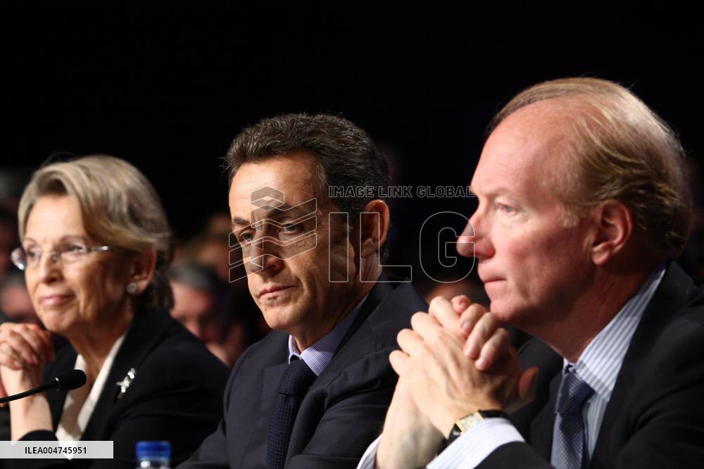 Nicolas Sarkozy on visit in Paris suburb