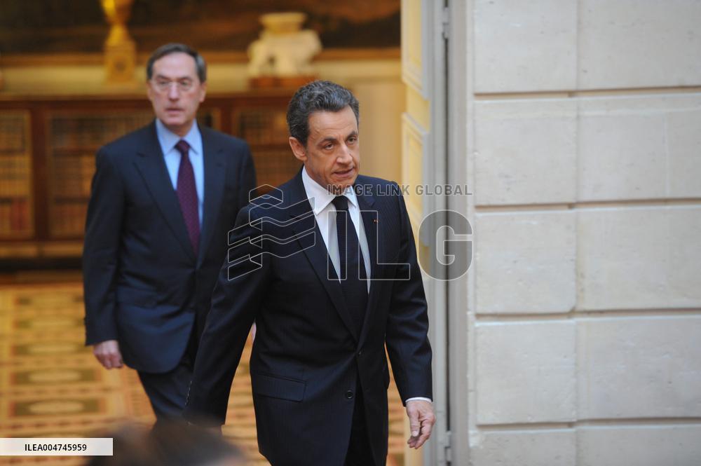 Traditional New Year's address to religious authorities at the Elysee Palace